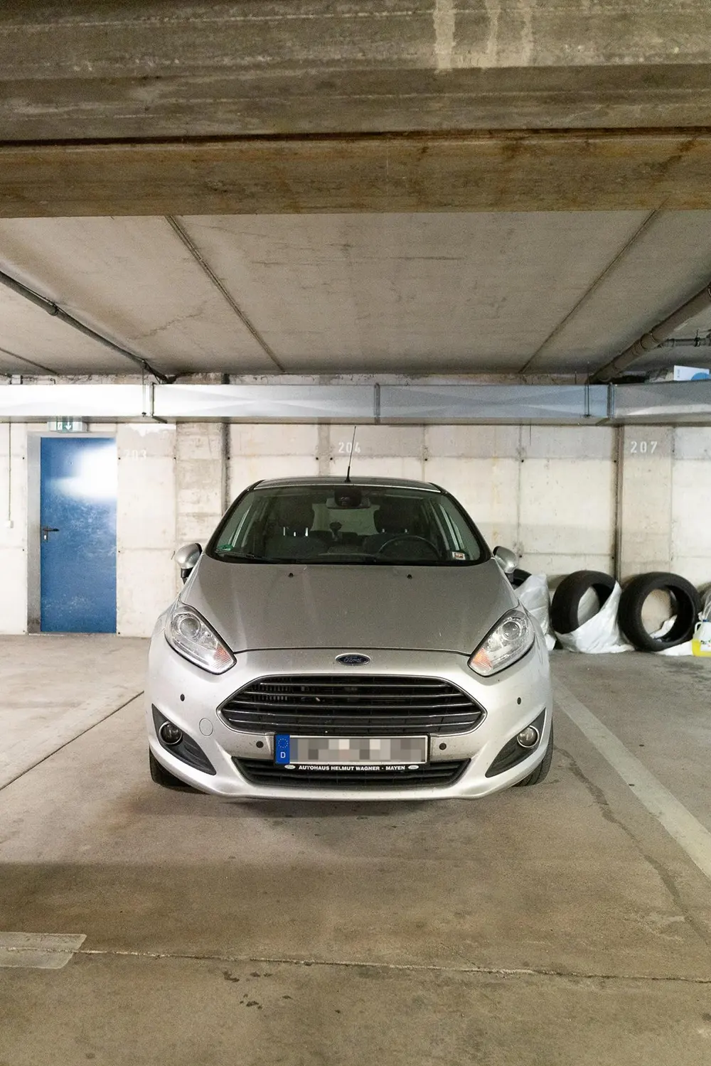 Parking space in the underground garage