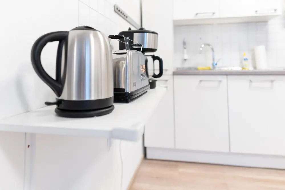 Kettle, toaster and coffee machine